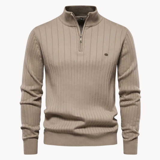 Arvid | Half Zip Stickad